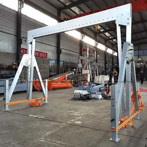 Freestandting aluminum height adjustable gantry crane