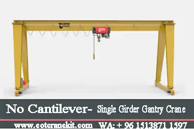 No cantielver single girder gantry crane 