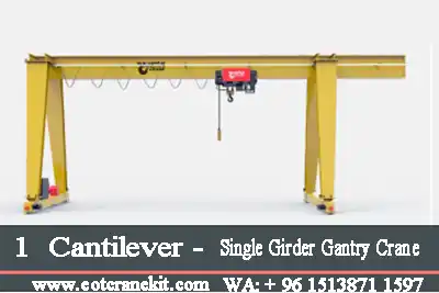 single cantilever single girer gantry crane for sale 