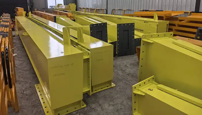 steel structure of rubber tyred gantry crane- main girders and supporting legs 