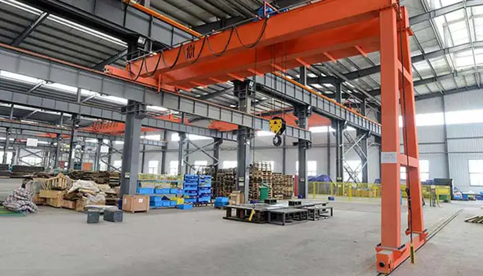 FEM Semi-Gantry Crane with double girder with capacity up to 50 tons, 100 tons