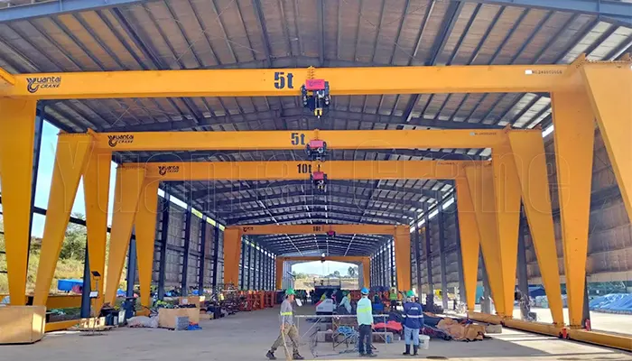 1ton -20 ton FEM standard single girder gantry crane with FEM monorail hoists