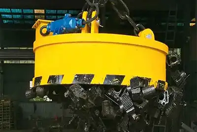 Mangtic chucks for steel scrap handling, 