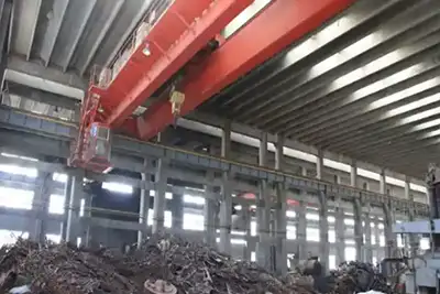 Double girder magnetic overhead cranes for Steel Scrap Handling, Customized Magentic Overhead Cranes 