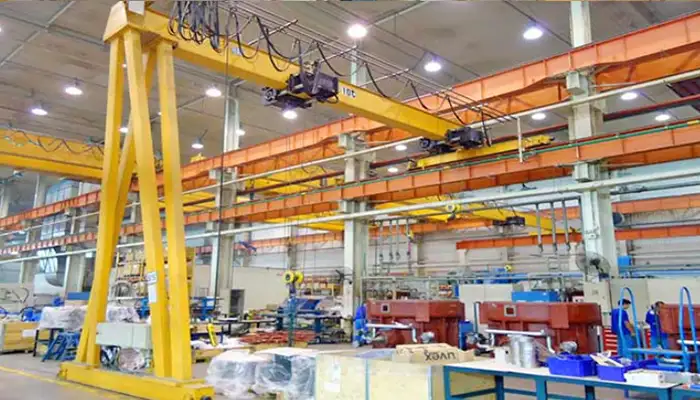 FEM Semi-Gantry Crane with single girder with capacity up to 20 tons