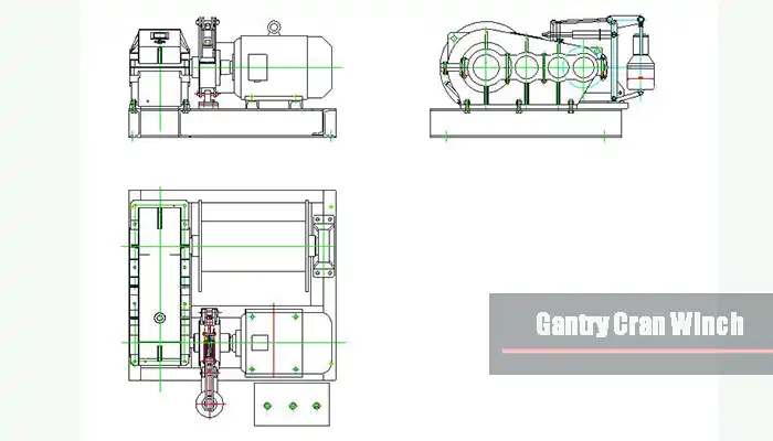 Hoisting Winch Upgrade of slipway gantry crane 30 ton 