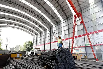 15 ton gantry crane for indoor steel rebar handling 