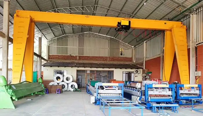 15 ton gantry crane single girder design for indoor use 