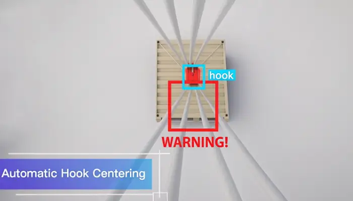 automatic hook centering - warning when the hook is not centered. 