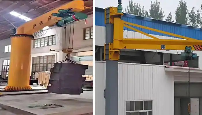 5 Ton Jib Cranes: Floor-Mounted vs. Wall-Mounted Differences