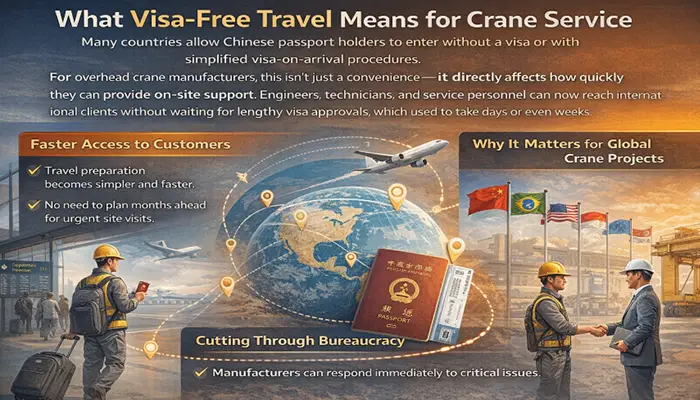 Visa-Free Travel Means for Crane Service