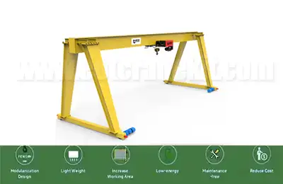 Single girder gantry crane for sale
