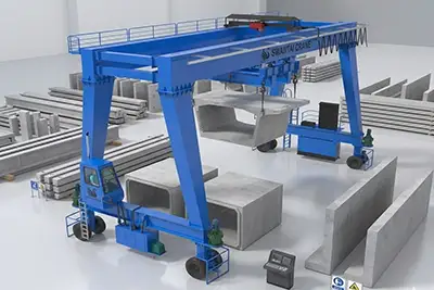 Double Girder Rubber Tyred RTGGantry Crane A Frame- 5 Ton to 80 Ton, Tailored Up to 320 Ton