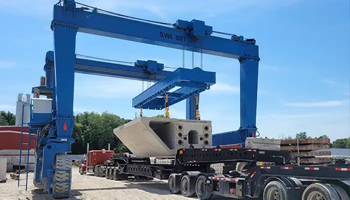 80 ton gantry crane for bridge construction, 80 ton rubber tyred gantry cranes for sale 