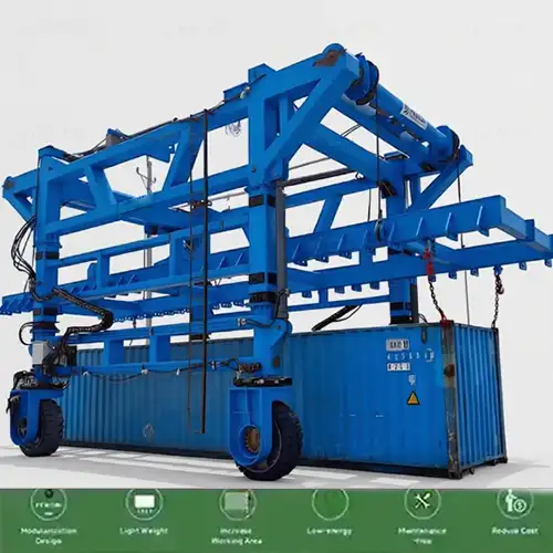 24-Hour Container Straddle Carrier Continuous Operation