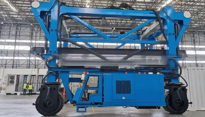 Electric Straddle Carrier Crane 10 Ton to 60 Ton for Sale Zero Emission Electric Powered Container Handler Crane