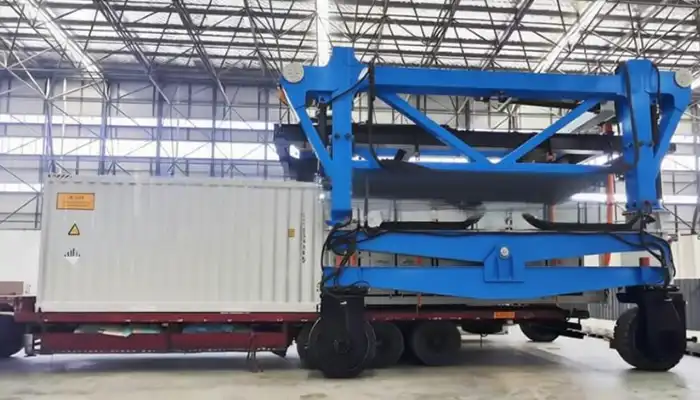 Electric Straddle Carrier Crane 10 Ton to 60 Ton for Sale Zero Emission Electric Powered Container Handler Crane