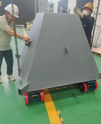 Foundations of the 2 ton mobile jib crane on wheels 