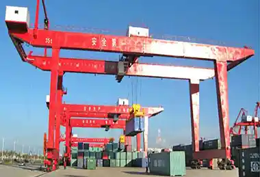 U Frame Rail mounted double girder gantry crane 