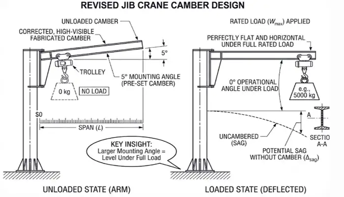 Jib Crane Cantilever Deflection in industrial Industrial Operation Jib Crane Cantilever Deflection in industrial Industrial Operation