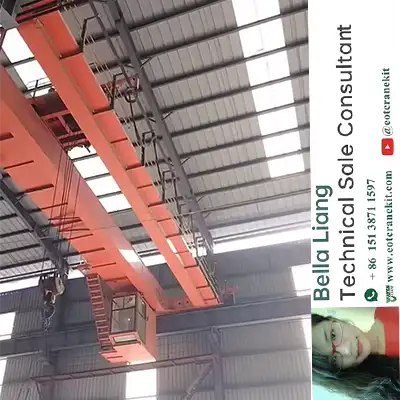 20 Ton Double Girder Overhead Crane for Indoor Use