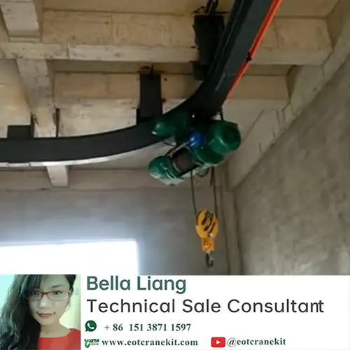 Ceiling Mounted Monorail Crane with CD/MD Wire Rope Hoist