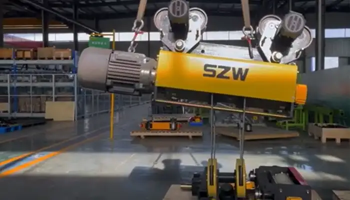 Screen short of the Euro style monorail hoist 