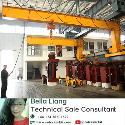 How Does a Wall Travelling Jib Crane Work on a Steel Structure?