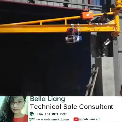 How Does a 500kg Wall Mounted Jib Crane Work on an H-Beam?