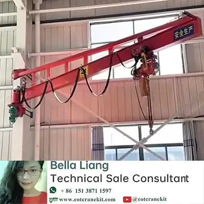 How Is a 2 Ton Wall Mounted Jib Crane Mounted on a Steel H-Beam?