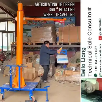 How Does a 500kg Portable Articulating Jib Crane Work?