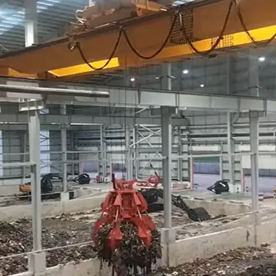 7.5 Ton Grab Bucket Overhead Crane Kit for Garbage Handling Indonesia