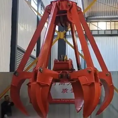 Orange Peel Grab for Steel Scrap | 4 Ton 2 m³ 6-Opening Grab Bucket