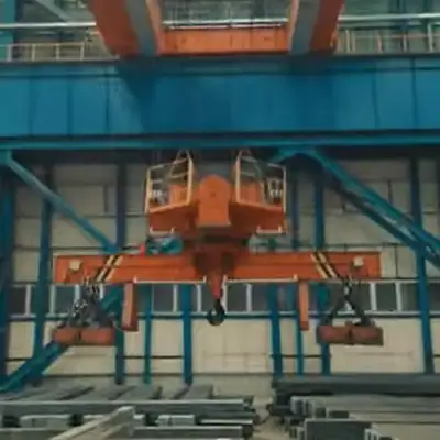 Electromagnetic Overhead Crane with Beam Spreader for Billet Lifting