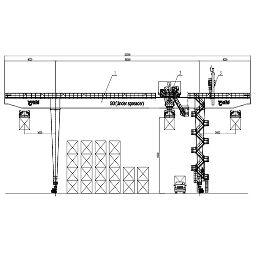 50 Ton RMG Container Crane Drawing | 36m Span A7