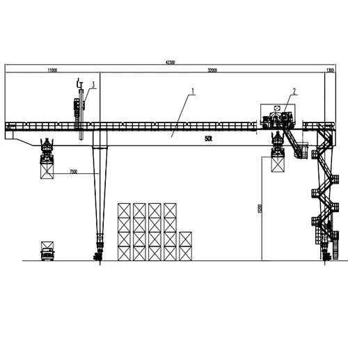50 Ton RMG Container Crane Drawing | 32m Span A6