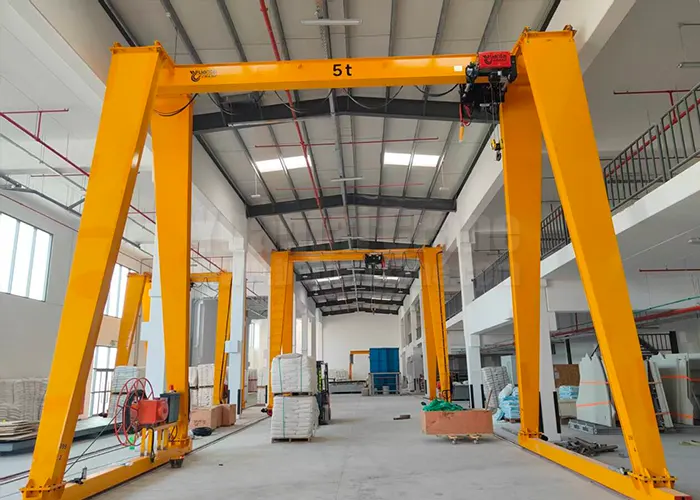 5 ton gantry crane for indoor use - Yuantai Crane Project