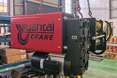 5 ton gantry crane electric hoist for indoor use - Yuantai Crane Project