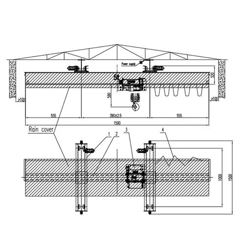 Outdoor Cantilever Underhung Crane 5 Ton S0.39m H10m 
