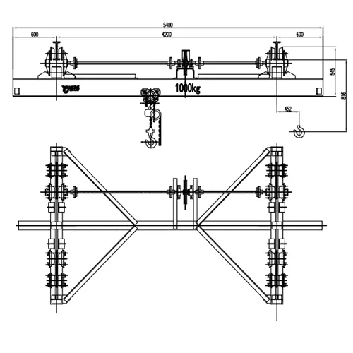 Explosion Proof Manual Crane 1 Ton S4.2m H3m IIA-T2